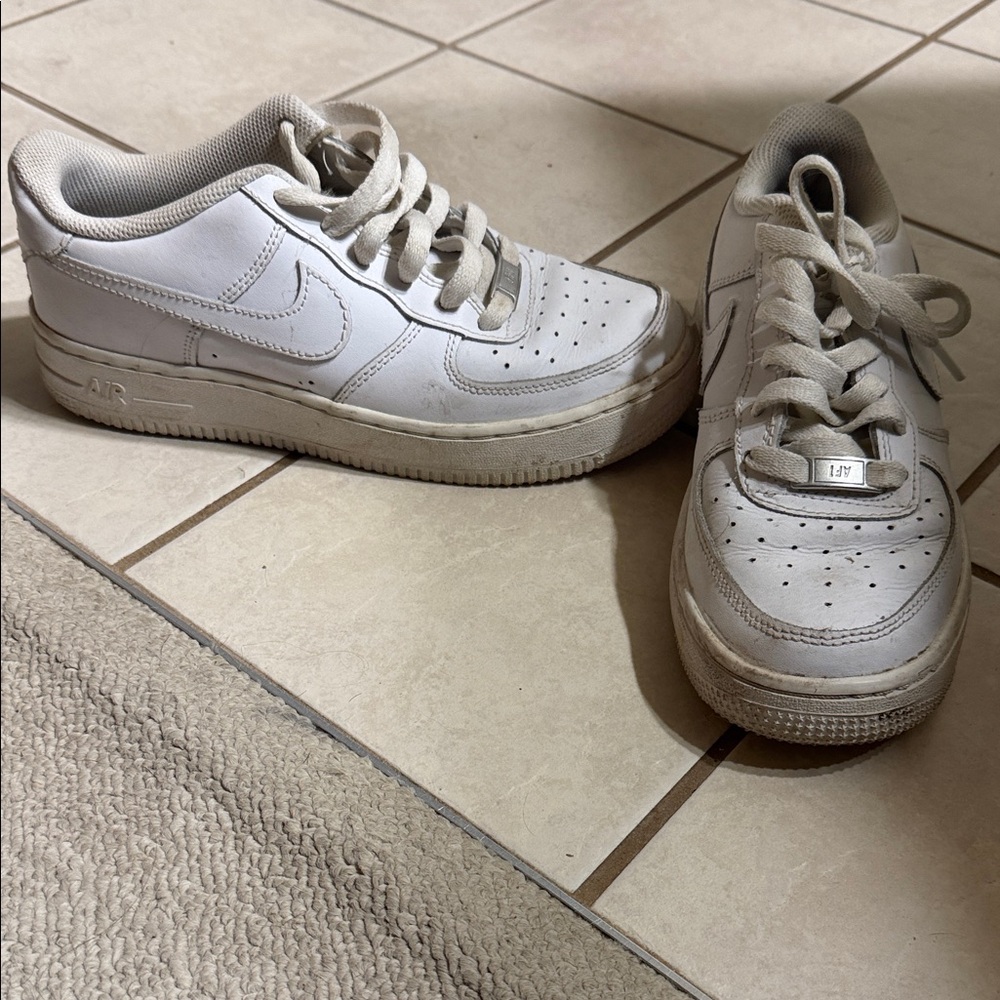 Nike White Sneakers with Cream Accents
